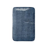 Alte abgerissene Denim: Jeans Textur. Badematte (Vorderseite Vertikal)