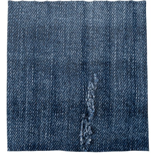 Alte abgerissene Denim: Jeans Textur. Duschvorhang (Vorderseite)