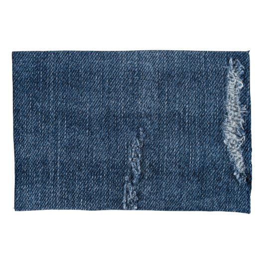Alte abgerissene Denim: Jeans Textur. Kissenbezug (Vorderseite)