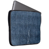 Alte abgerissene Denim: Jeans Textur. Laptopschutzhülle (Vorne Rechts)