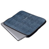Alte abgerissene Denim: Jeans Textur. Laptopschutzhülle (Vorne Knopf)