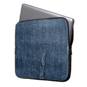 Alte abgerissene Denim: Jeans Textur. Laptopschutzhülle (Vorderseite Links)