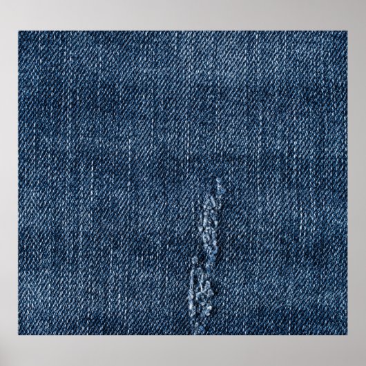 Alte abgerissene Denim: Jeans Textur. Poster (Vorne)