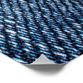 Alte abgerissene Denim: Jeans Textur. Poster (Ecke)