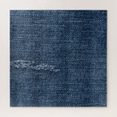Alte abgerissene Denim: Jeans Textur. Puzzle (Horizontal)