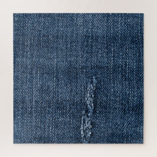 Alte abgerissene Denim: Jeans Textur. Puzzle