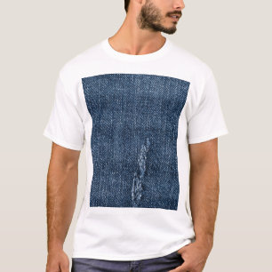 Alte abgerissene Denim: Jeans Textur. T-Shirt