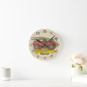 Alte Abschleppwagen-Uhr Runde Wanduhr (Zuhause)