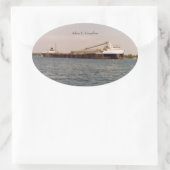 alte Adam E. Cornelius-Aufkleber Ovaler Aufkleber (Tasche)