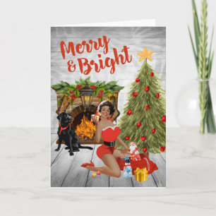 Alte afroamerikanische Weihnachtskarten Karte