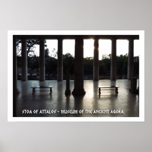 Alte Agora von Athen, Griechenland. Stoa of Attalo Poster (Vorne)