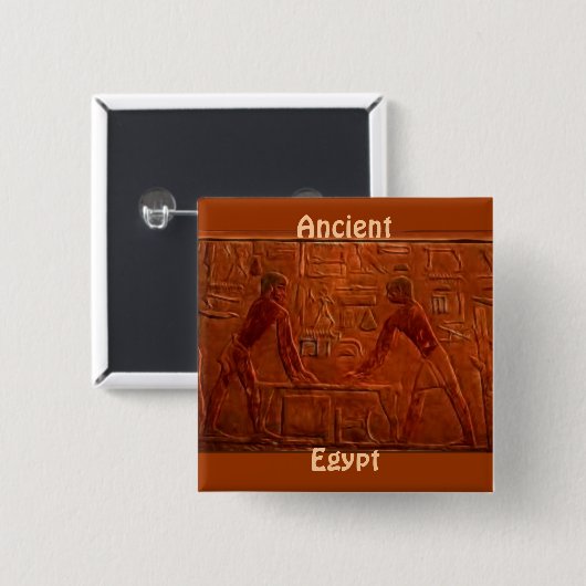 Alte Ägypter auf der Schaltfläche "Tafelkunst" Button (Vorne & Hinten)