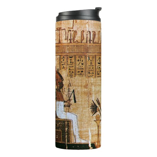 Alte Ägypter Todesgericht Maat Godess Thermosbecher (Nach links gedreht)