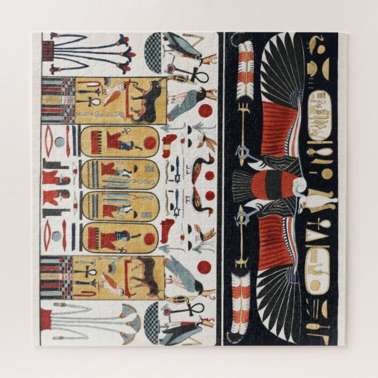 Alte ägyptische Adler Illustration und Ägypten Kun Puzzle (Horizontal)