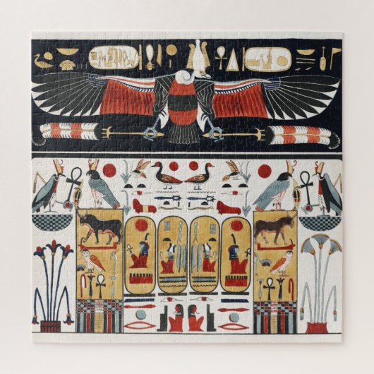 Alte ägyptische Adler Illustration und Ägypten Kun Puzzle (Vertikal)