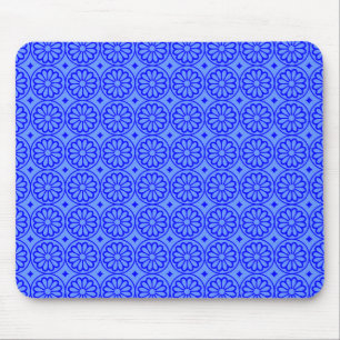 Alte ägyptische Blume - Baby Blue mit Blue Mousepad