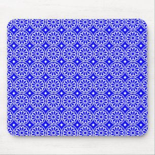 Alte ägyptische Blume - Blau Mousepad
