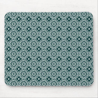 Alte ägyptische Blume - Dunkelgrün Mousepad