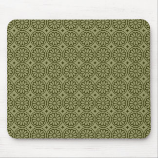 Alte ägyptische Blume - Khaki und Murky Green Mousepad