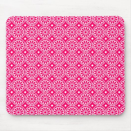 Alte ägyptische Blume - Neon Red Mousepad (Vorne)