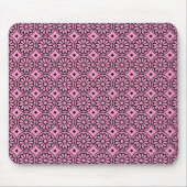 Alte ägyptische Blume - Rosa auf Schwarz Mousepad (Vorne)