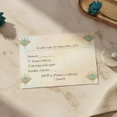 Alte ägyptische Elegant Lotus RSVP Card