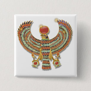 Alte ägyptische Falke-Brust Button