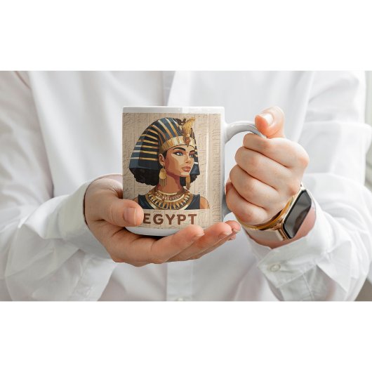Alte Ägyptische Farbige Königin Pharaohs Tasse