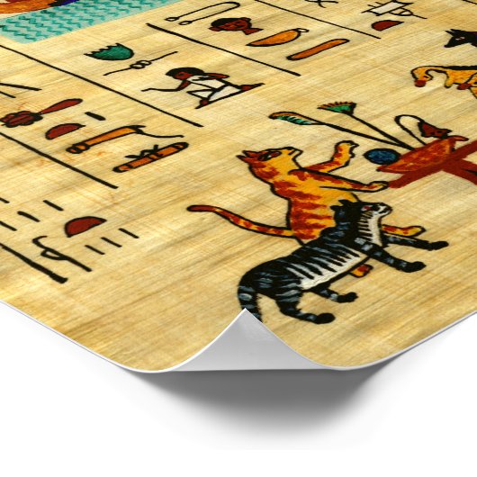 Alte ägyptische geliebte Eier Katze drucken Poster (Ecke)
