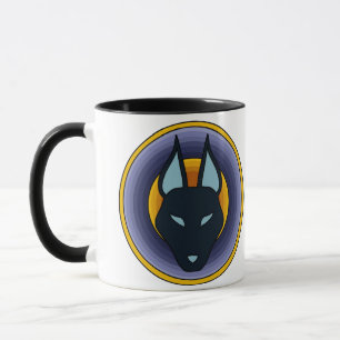 Alte ägyptische Gott Anubis Logo-Tasse Tasse