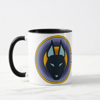 Alte ägyptische Gott Anubis Logo-Tasse Tasse