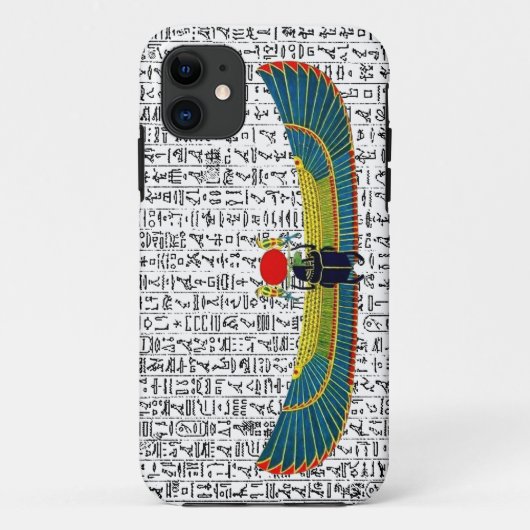Alte ägyptische Gott Scarab Hieroglyphics Design Case-Mate iPhone Hülle (Rückseite)