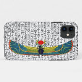 Alte ägyptische Gott Scarab Hieroglyphics Design Case-Mate iPhone Hülle (Rückseite (Horizontal))