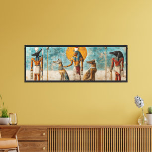 Alte ägyptische Götter Mauer Kunst - Mythologie Le Leinwanddruck