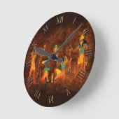 Alte ägyptische Götter Runde Wanduhr (Winkel)
