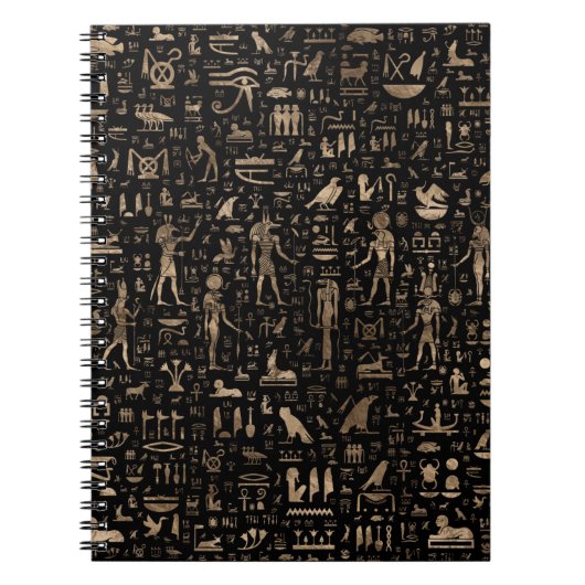 Alte ägyptische Götter und Hieroglyphen Notizblock (Vorderseite)