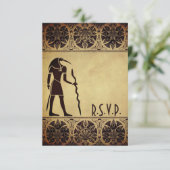 Alte ägyptische Gotteshochzeit RSVP Karte (Stehend Vorderseite)