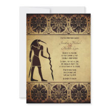 Alte ägyptische Gotteszene, Quill und Tinte Hochze