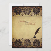 Alte ägyptische Gotteszene, Quill und Tinte Hochze Einladung (Rückseite)