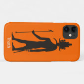 Alte ägyptische Gotthöhe Silhouette Case-Mate iPhone Hülle (Rückseite (Horizontal))