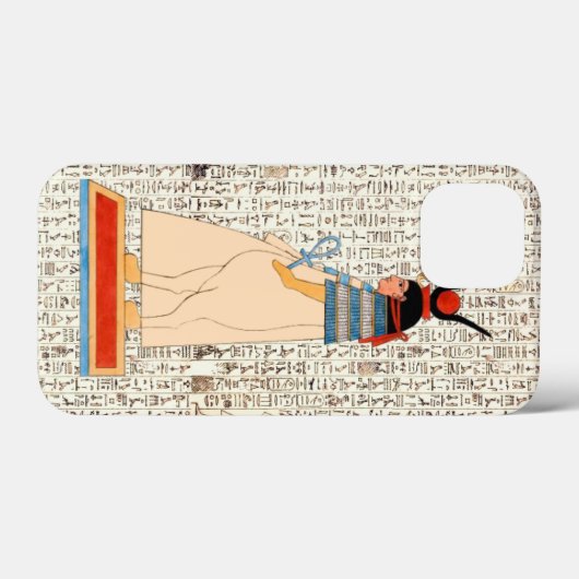 Alte ägyptische Göttin Hathor Hieroglyphics Case-Mate iPhone Hülle (Rückseite (Horizontal))