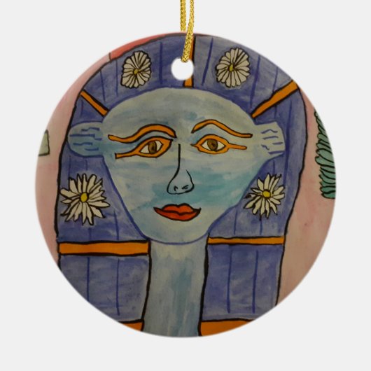Alte ägyptische Göttin Keramik Ornament (Vorne)