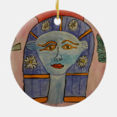 Alte ägyptische Göttin Keramik Ornament (Hinten)