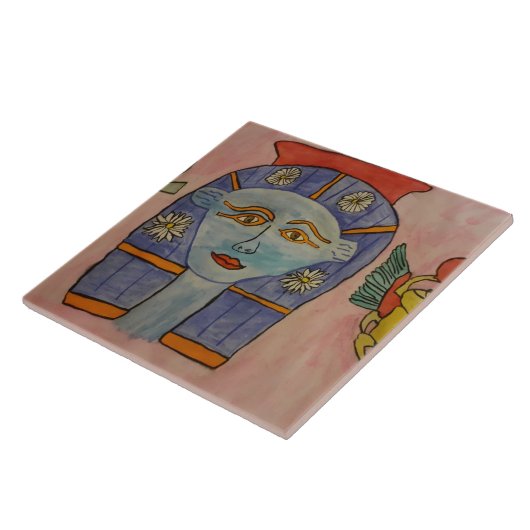 Alte ägyptische Göttin Keramik Tile Fliese (Seite)