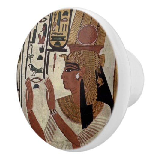 Alte ägyptische Göttin Königin & Hieroglyphen Keramikknauf (Rechts)