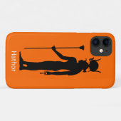 Alte ägyptische Hathor-Silhouette Case-Mate iPhone Hülle (Rückseite (Horizontal))