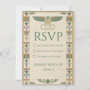 Alte ägyptische heilige RSVP-Karte Einladung