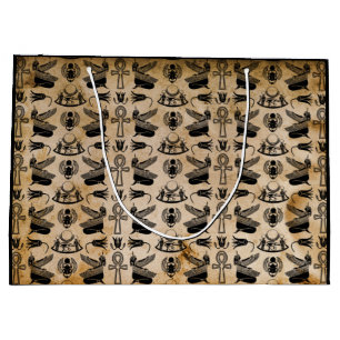 Alte ägyptische Hieroglyph Themed Gift Bag Große Geschenktüte