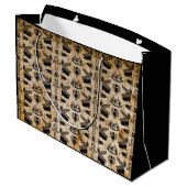 Alte ägyptische Hieroglyph Themed Gift Bag Große Geschenktüte (Rückseite Schrägansicht)