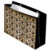 Alte ägyptische Hieroglyph Themed Gift Bag Große Geschenktüte (Vorderseite Schrägansicht)